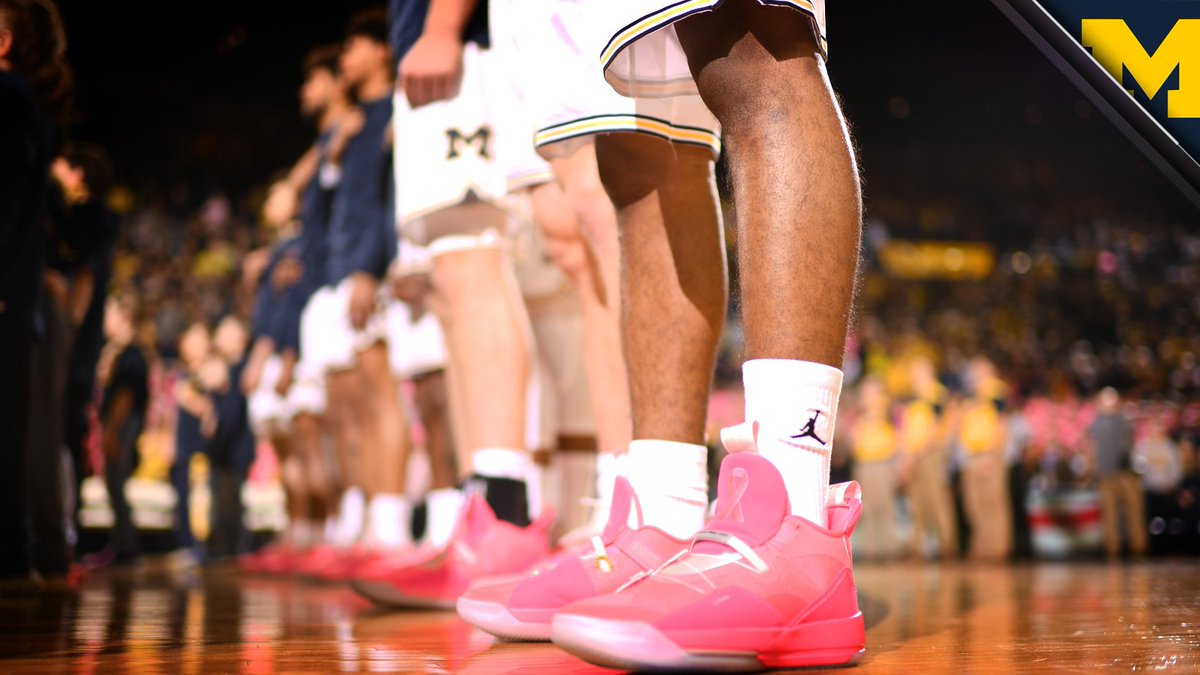 pink michigan basketball shoes