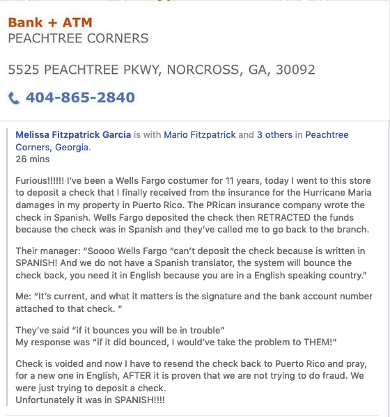 Marlena Fitzpatrick Garcia 2 2 My Sister Asked To Speak To A Manager Who Claimed Puertorico Must Reissue The Check In English She Called My Mom The Manager Claimed He Marlena Fitzpatrick Garcia 2 2 My Sister Asked To Speak To A Manager Who Claimed Puertorico Must Reissue The Check In English She Called My Mom The Manager Claimed He