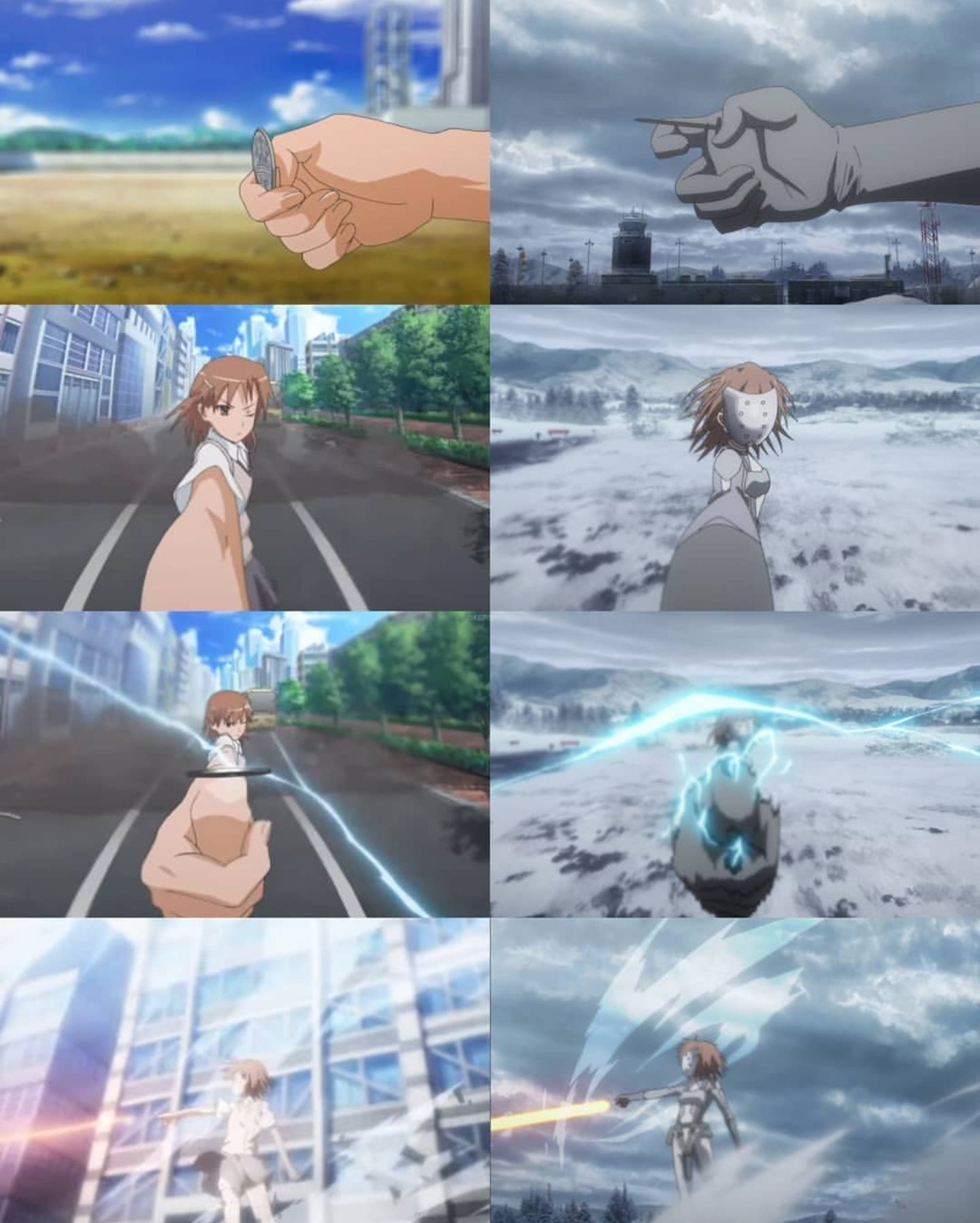 Kamijou Touma on Twitter: 'To aru Majutsu no Index III Episode 19 VS To aru Kagaku no Railgun Season 1 Episode 1 Misaka Mikoto & Misaka Worst Railgun Comparison Shots https://t.co/ume2Ayhf7A' /