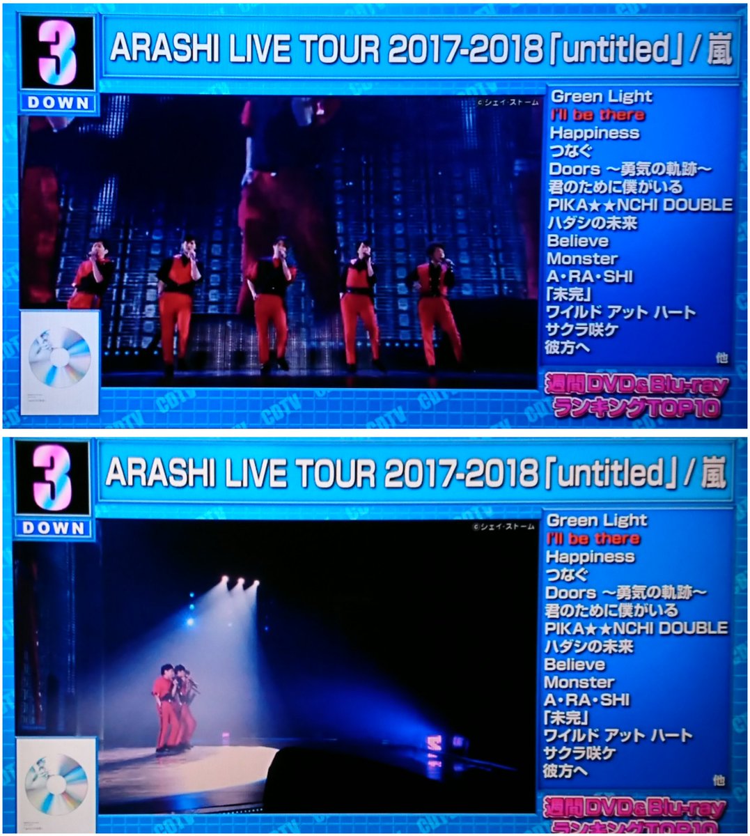 ショコ ʚ ᴗ ɞ Cdtv 嵐 平成2月名曲 Dvd初週売上60万枚突破史上初 週間dvd ランキング6位と3位 嵐さんdvd売上は08年国立ライブが３週連続１位だったことも すごいすごいって思ってた鮮明な記憶 そこからずっとdvd発売に