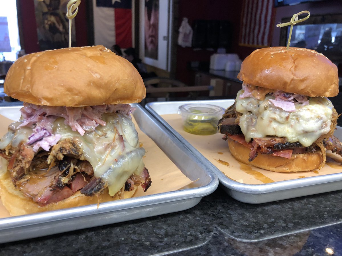 FalconEddys's tweet photo. Order Up!  Come get your Falconetti Sandwich.  Loaded with brisket, pork and sausage. Delish.

#falconeddysbbq #evanstonfood #nufood #evanstoneats #downtownevanston #smokedmeat #texasbbq #febbq https://t.co/i8Ikjn6K82
