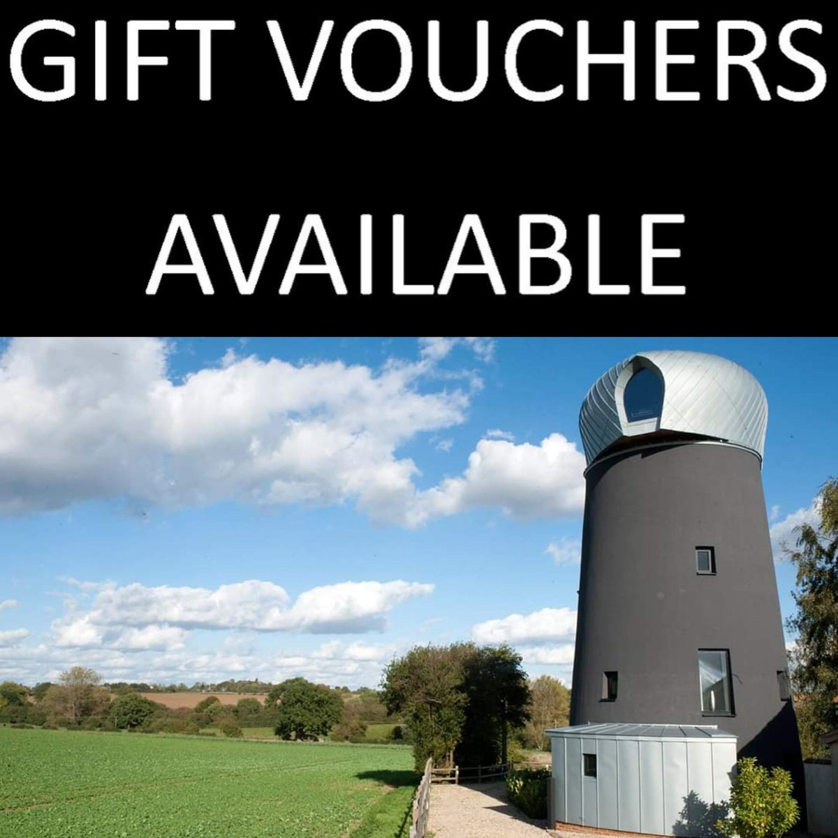 windmillsuffolk's tweet photo. Yes it's true!
You can buy gift vouchers for @windmillsuffolk  to surprise someone special for their #birthday #Anniversary #Honeymoon #minimoon #henweekend #babymoon #celebrations or #justbecause they deserve a unique #staycation in a #windmill! 😍
Message us for details 😁
#uk https://t.co/ojetxOqezH