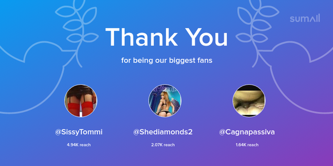Our biggest fans this week: @SissyTommi, @Shediamonds2, @Cagnapassiva. Thank you! via https://t.co/MQbZ2Va1B6<a class="tags" target="_blank" title="On Twitter" href="/?out=eyJ0eXAiOiJKV1QiLCJhbGciOiJIUzUxMiJ9.eyJpYXQiOjE3MjA1MDMzMDgsImlzcyI6InR3cG9ybnN0YXJzLmNvbSIsIm5iZiI6MTcyMDUwMzMwOCwiZXhwIjoxNzUyMDM5MzA4LCJyZWRpcmVjdF91cmwiOiJodHRwczovL3R3aXR0ZXIuY29tL1Npc3N5VG9tbWkifQ.VUxvRvStuYPvLzhwyedotF3zPWW-UY1e9j0KpRfPhcIzLyl3wPBK3-_tX7Y2EpOXtGasXgXNZaaWIYwoV9kO-w">@SissyTommi</a><a class="tags" target="_blank" title="On Twitter" href="/?out=eyJ0eXAiOiJKV1QiLCJhbGciOiJIUzUxMiJ9.eyJpYXQiOjE3MjA1MDMzMDgsImlzcyI6InR3cG9ybnN0YXJzLmNvbSIsIm5iZiI6MTcyMDUwMzMwOCwiZXhwIjoxNzUyMDM5MzA4LCJyZWRpcmVjdF91cmwiOiJodHRwczovL3R3aXR0ZXIuY29tL1NoZWRpYW1vbmRzMiJ9.wpAUSwDBkUAwmWw0SEF5wICi0AXLfgSJ-cMsROIEHeR4Rv9tGdo1dG9Ns7B-2m0jr2pPTE1tBclGJFLnmkrDlg">@Shediamonds2</a>