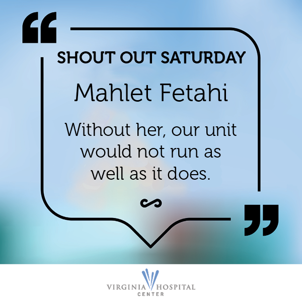 LifeAtVHCHealth's tweet photo. Mahlet, it's people like you that make #shoutoutsaturday📣so much fun! Thank you for being such an invaluable asset to our hospital! -- #scrublife #waytogo #lifeatvhc #virginiahospitalcenter #amazingteam #virginia #northernvirginia #arlingtonva #tophospital #saturdayvibes https://t.co/d2C4zbeNSS