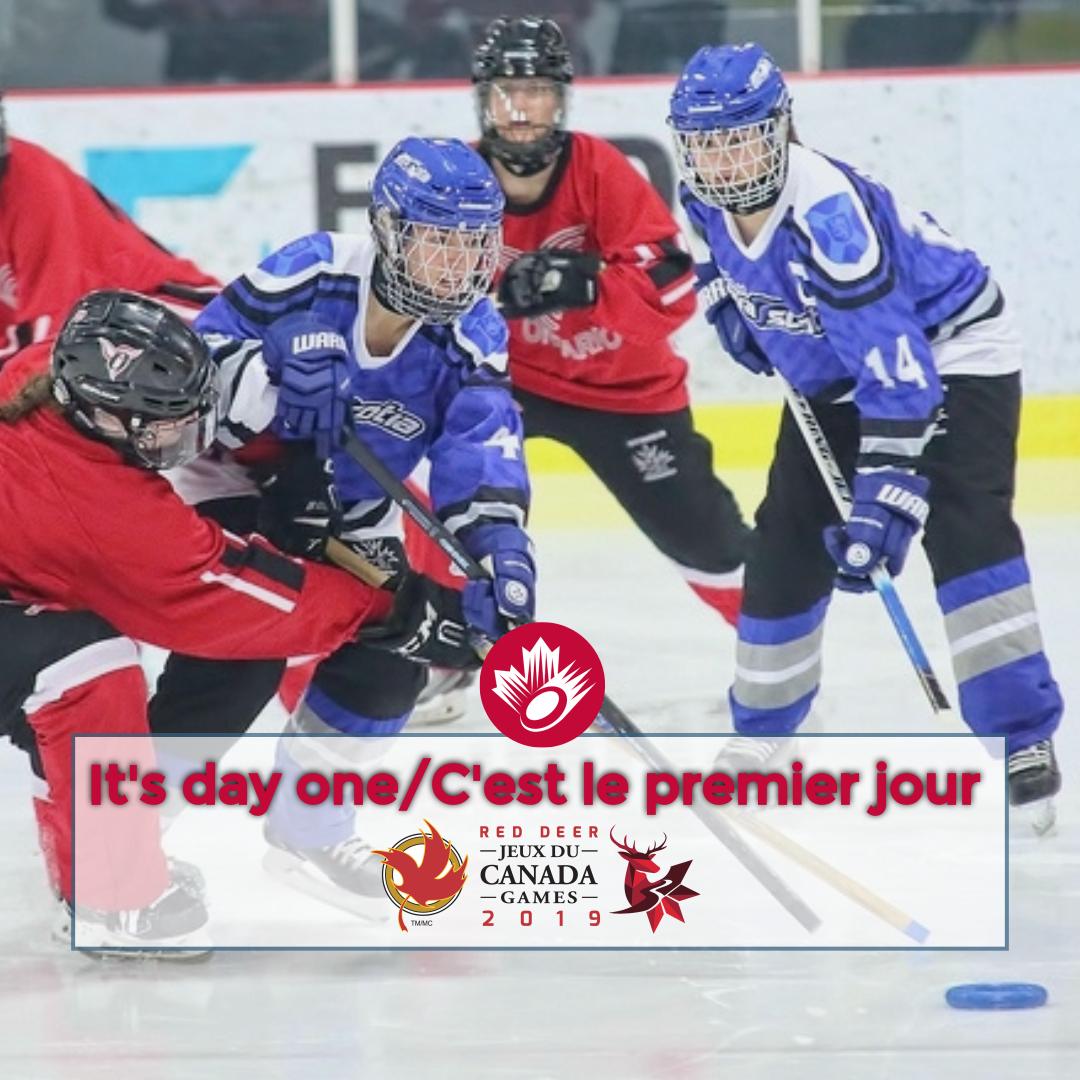 ringettecanada's tweet photo. It’s day one of competition at the 2019 Canada Winter Games in Red Deer.
Tune into our webcast: https://t.co/2BLYU6n9UF
.
10:00 PEI vs QC
12:30 MB vs NB
15:00 ON vs SK
17:30 AB vs NS
(all times MST)
#CWG2019 #JDC2019 #CGRingette #ringette #ringuette
@2019CanadaGames @CanadaGames https://t.co/1McJW2hVdT