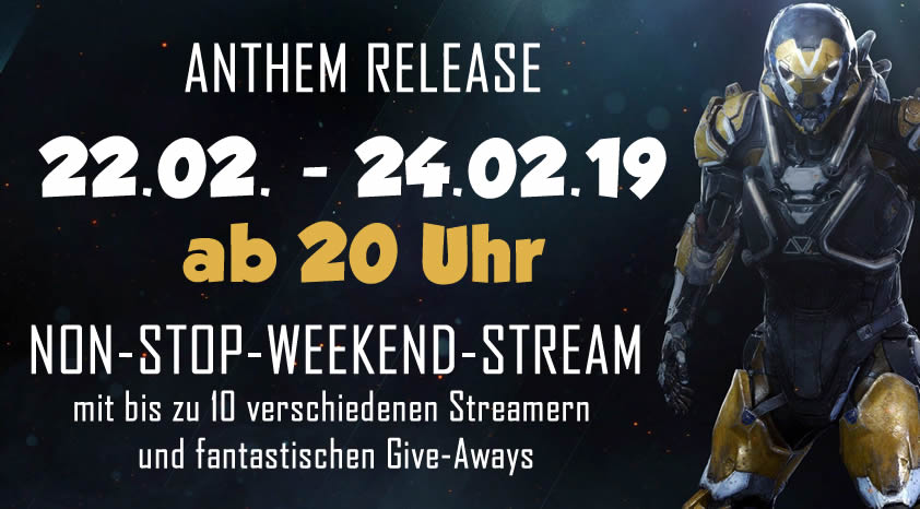Harlekings's tweet photo. Punktlich zum Release ein großes Streaming Event von uns. Einschalten und Gewinnen- unteranderem Rabatt von @XOOSEtweet uvm. #Anthem #AnthemGame #Origin #EAAccess #originaccess #harlekings #xoose https://t.co/RjLUr3rG0R