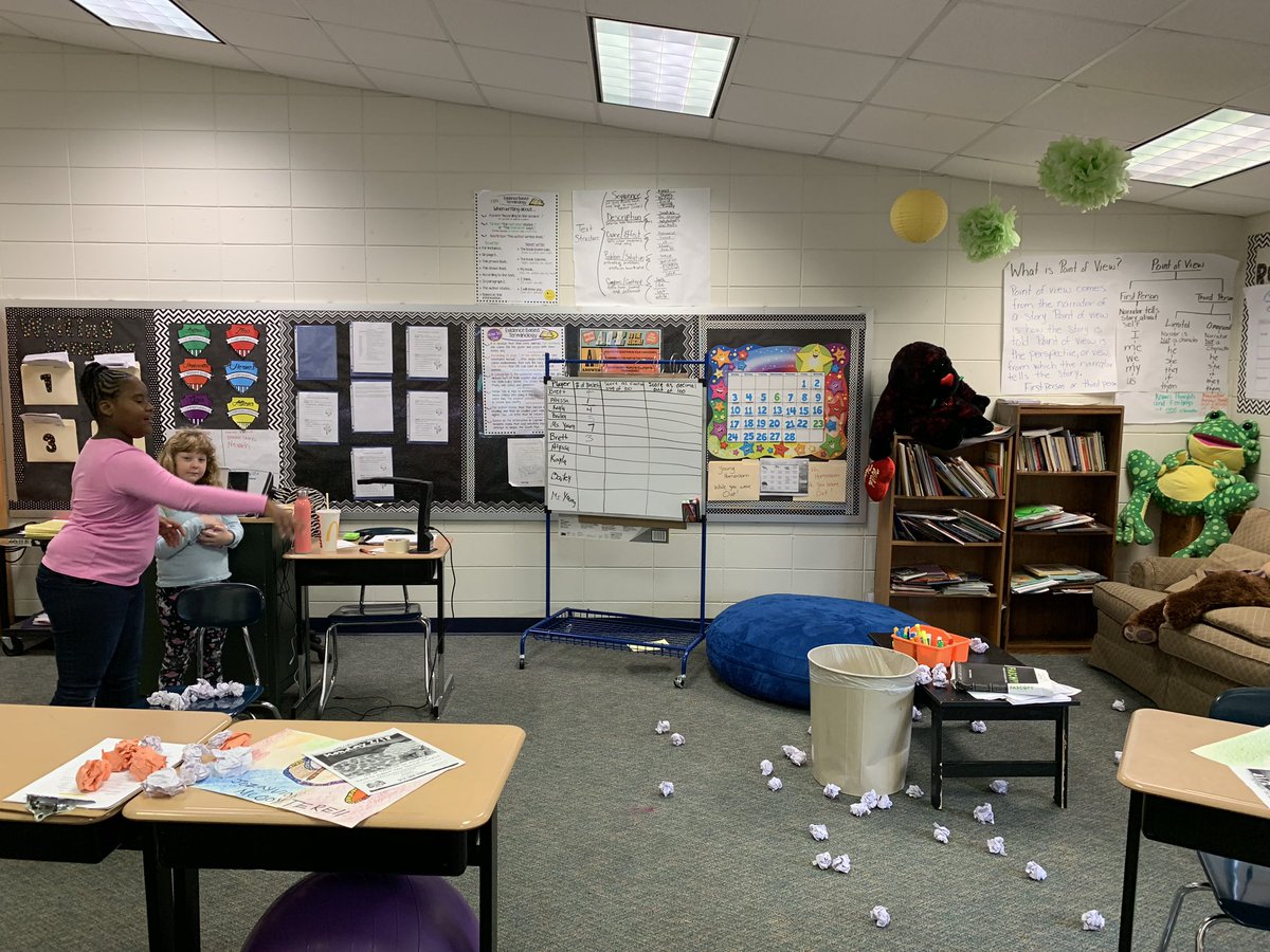 Jenniferanyoung's tweet photo. Saturday school shenanigans. Trash can basketball. Adding and comparing fractions and decimals. #wearefle @sukaratana_lcss https://t.co/vCOOjt3JLx