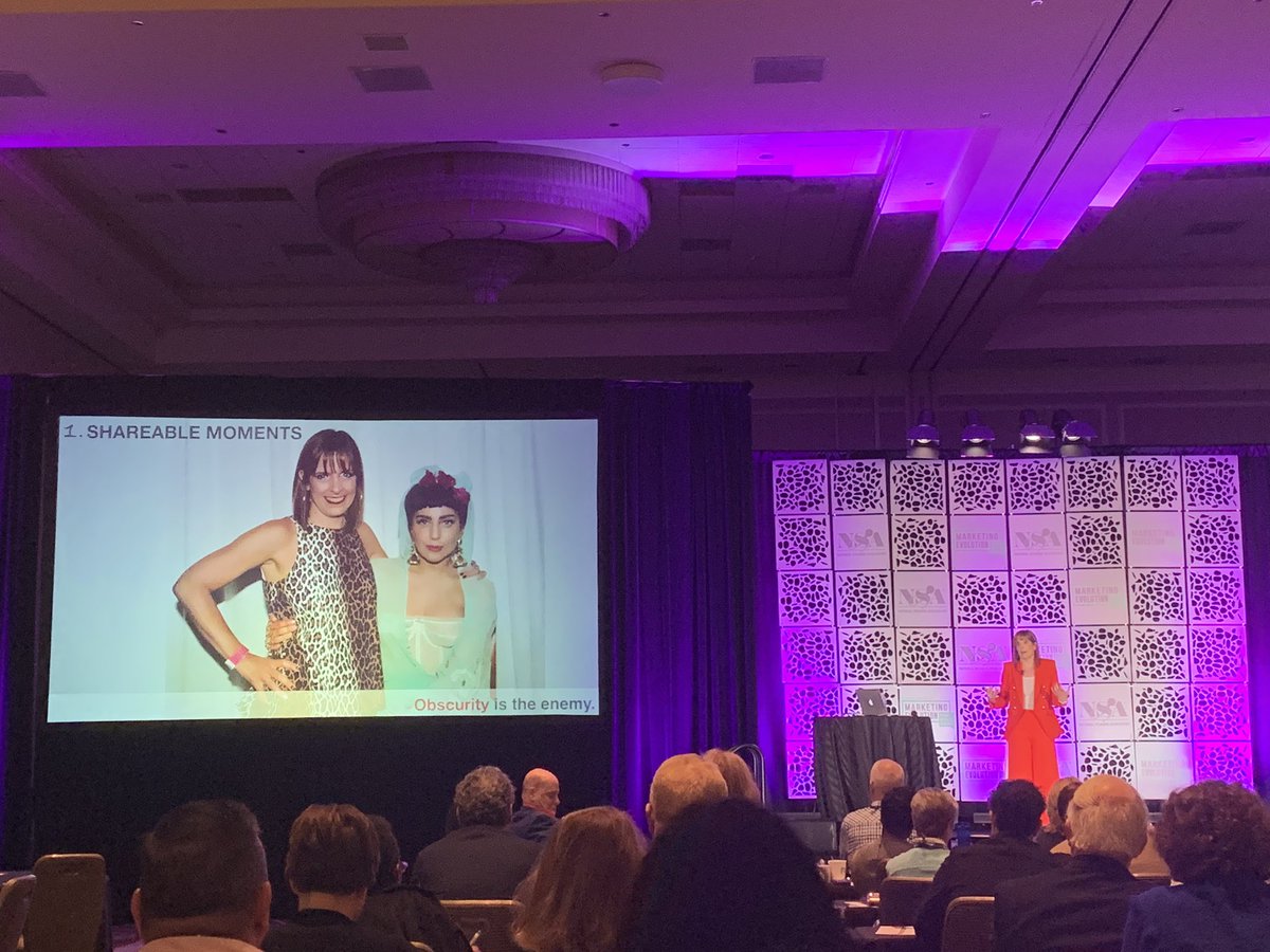 CindyTschosik's tweet photo. LOVING @JackieHuba #JackieHuba at #nsawinter19 - relevant, relatable and fun about how to stand out as a #professionalspeaker with #LadyGaga, #Rupaul and #LadyTrinity. #speakerskills https://t.co/zom9WhMn7M