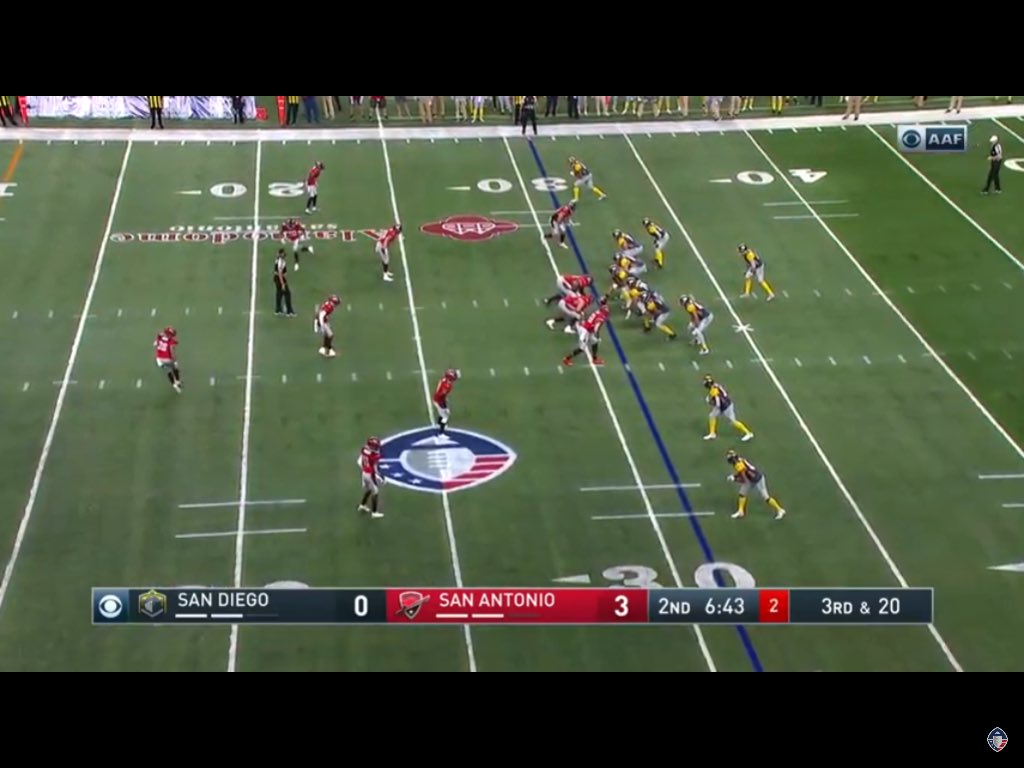 coachDbutler's tweet photo. Couple of #intesting formations from Mike Martz and the @AAFFleet https://t.co/AWzmEslpQF