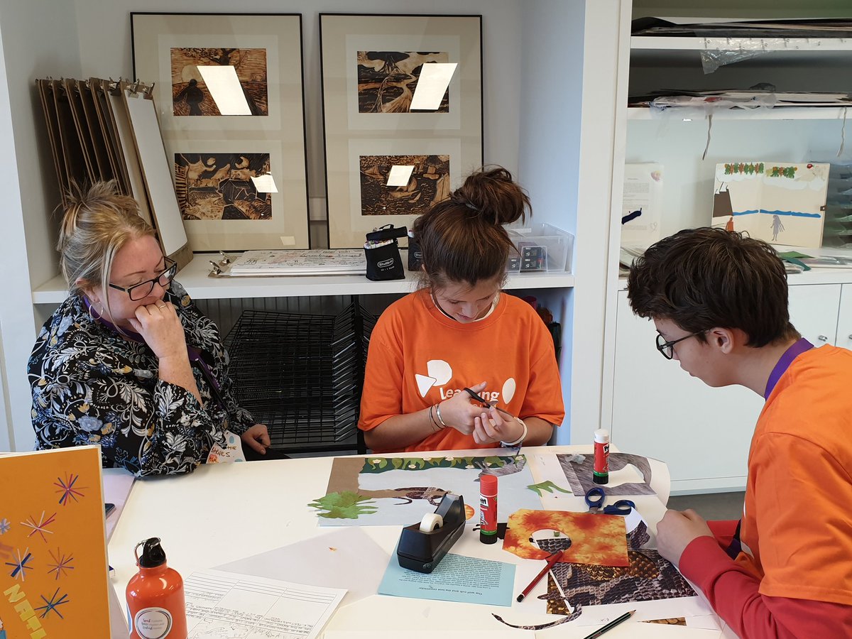 luburicl's tweet photo. Double Vision: Illustrators and Authors depicting ELD fables through collaging and painting #ISBLbD @ISB_Arttease @Karen__Stephens @ISB_MS https://t.co/zGmdE8tlT1