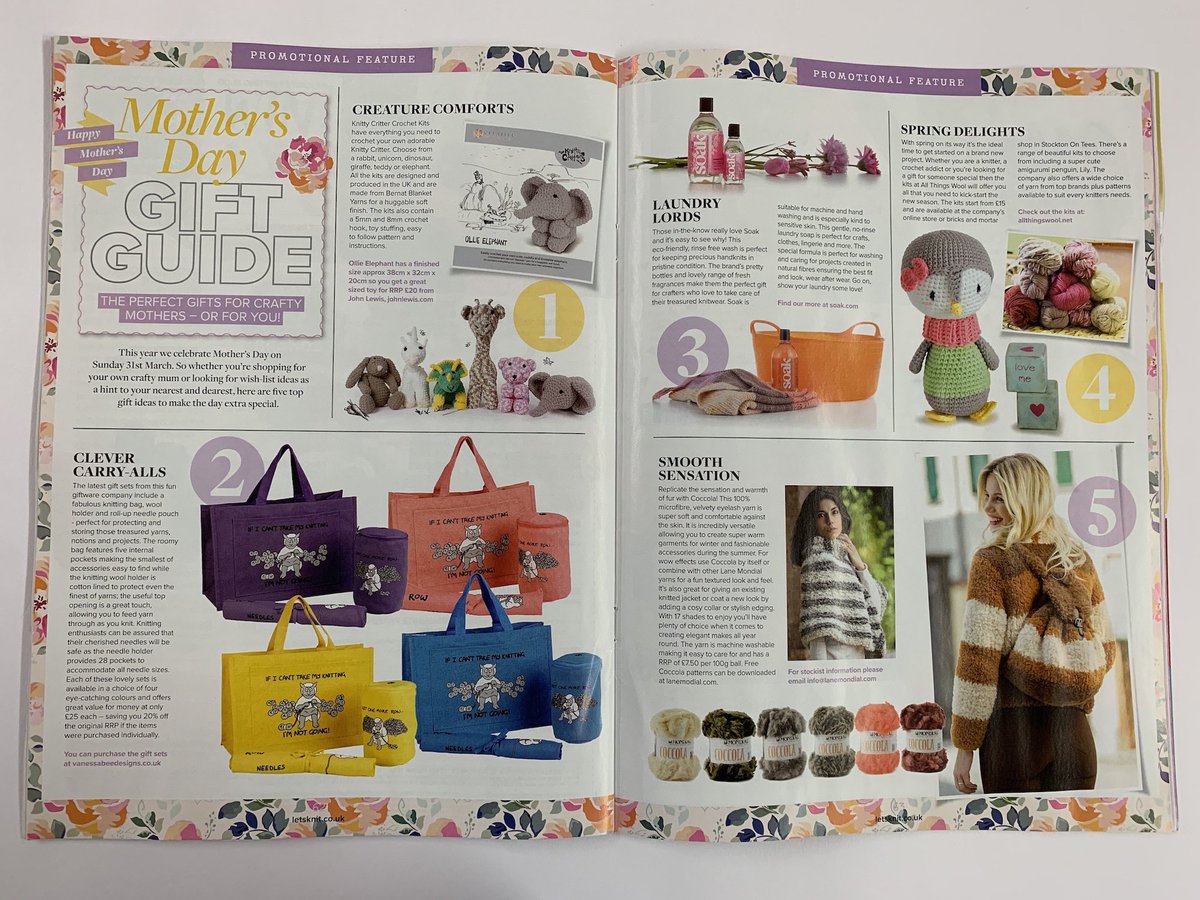 allthingswool18's tweet photo. Doesn't Lily look super cute? 😍 She's got a prominent spot in the Mother's Day Gift Guide feature in the March edition of Let's Knit!! #allthingswool #keepyarnonourstreets #yarnshop #Lilythepenguin #MothersDay #MothersDaygiftguide #LetsKnit #crochetaddict @Letsknitmag @soult https://t.co/l33LRRQLQf