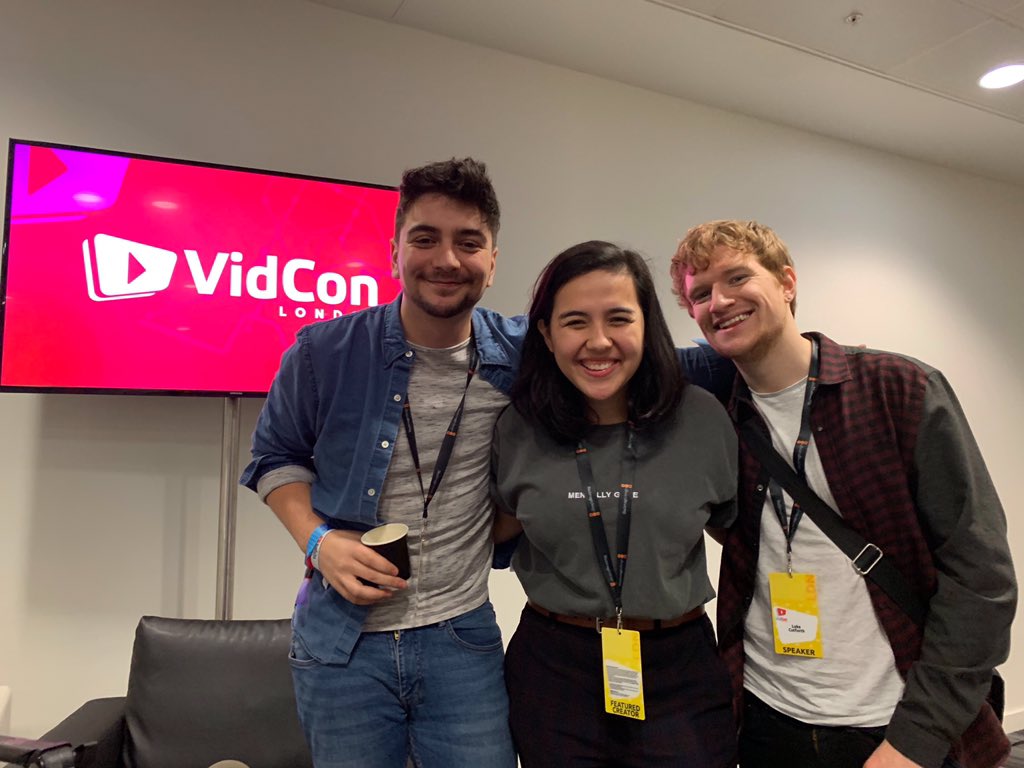 EducatingJosh's tweet image. Today was amazing! Thank you to everyone that came to watch our live podcast @VidCon and thanks to the ever lovely Elle Mills for being our wonderful guest #VidConLDN #podcasters