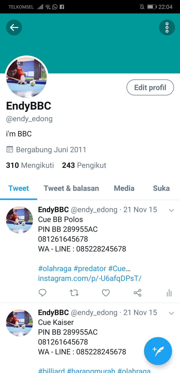 Coba main twitter lagi. Login terakhir kali november 2015, 😬.
