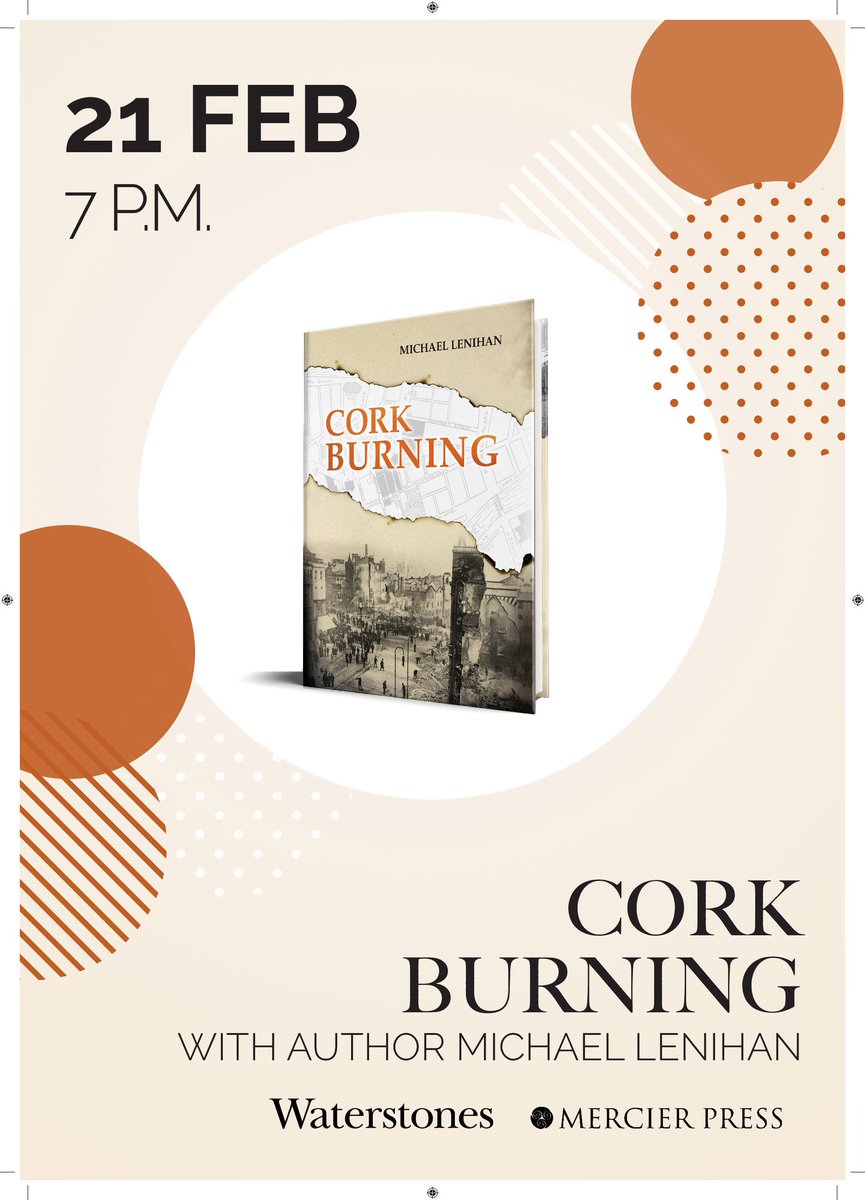 WaterstonesCrk's tweet photo. A great review in today's @irishexaminer for #corkburning by @purecork . We're looking to Thursday when Michael will be in store to talk about the events of Dec 1920. @MercierBooks #cork @Corks96FM @corkartlink #waterstones @UCCHistory #corkhistory #irishhistory #irishrevolution https://t.co/UP6bgeO5o2