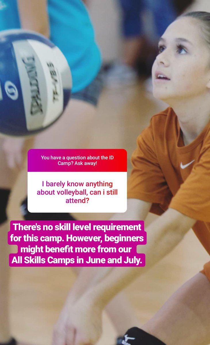 TXVBCamp's tweet photo. Here are some of the answers to your questions about our ID Camp. Join us on Instagram and find out everything you need to know about this session! 🤘#txvbcamp https://t.co/hZmwbbKtY8