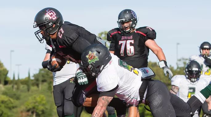 SD_Enforcers's tweet photo. Game Day! 1pm kickoff at Madison HS. San Diego Enforcers vs @LASDGrizzlies . 2019 @NPSFL  kickoff. Tickets $10, children under 12 free. Game to benefit @UCPSanDiego https://t.co/1VcpaUbBdp