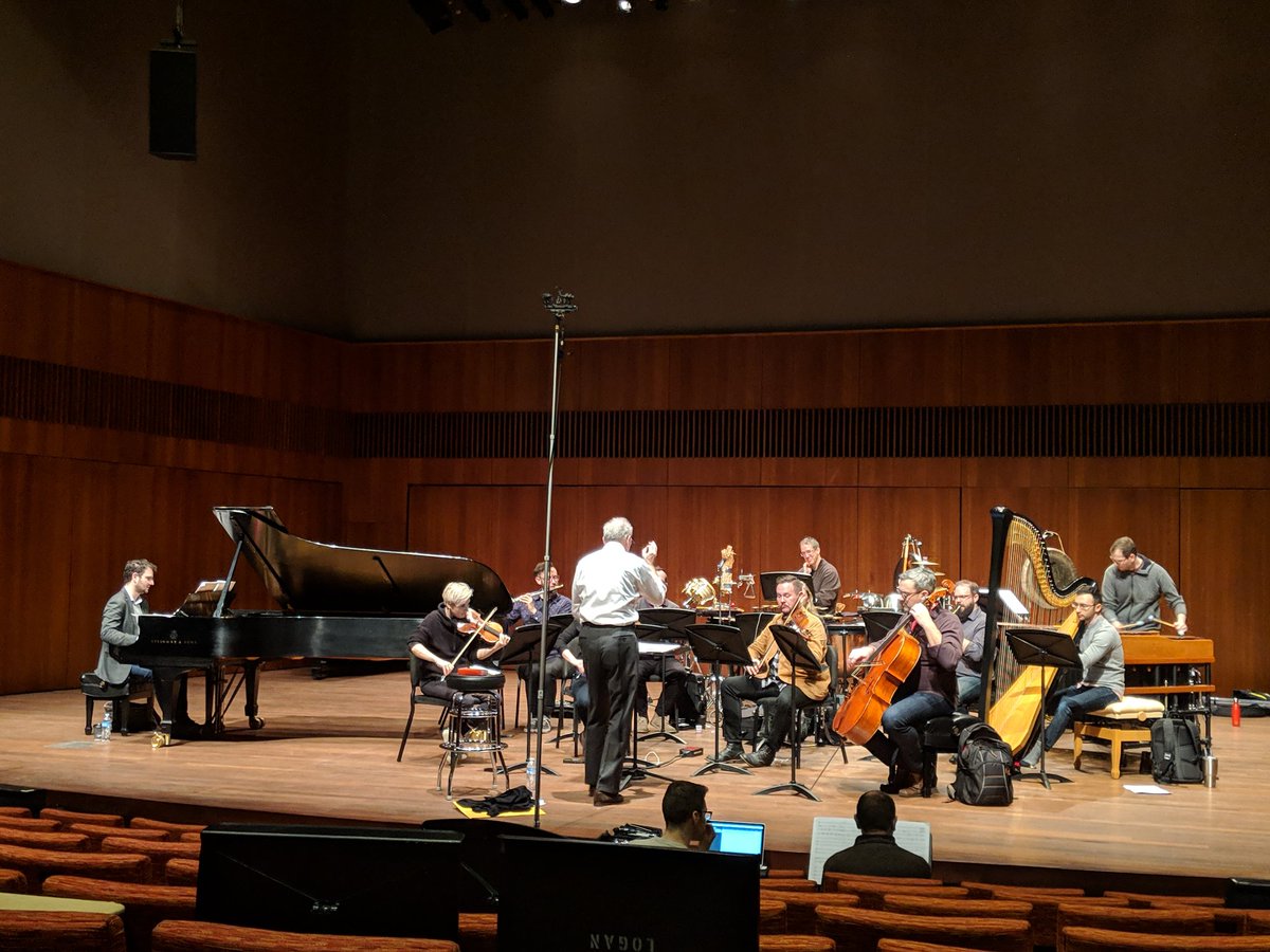 MargoLStrebig's tweet photo. Spending my Saturday with the fine folks from @contempcomp #GrossmanEnsemble. Open rehearsal for the concert of world premieres on March 15. https://t.co/mrjsHAQLTE