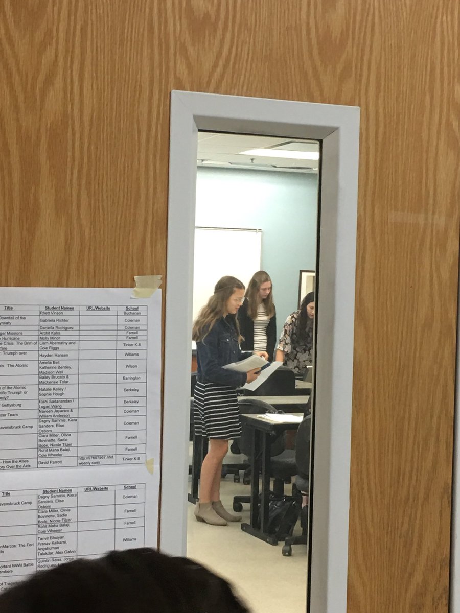 WilsonMSLibrary's tweet image. Bulldogs participated in History Fair competition. Not pictured: students who dashed to Orch MPA right after presenting. Documentary by Madison, Amelia and Kate gets Honorable Mention. So proud of these inquisitive students who worked on the research projects in their spare time!