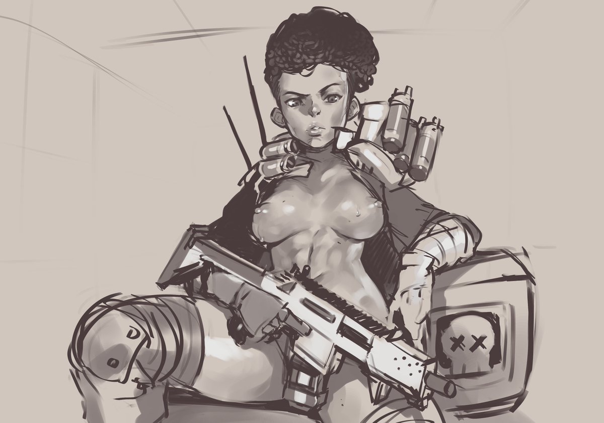 Made a sketch pinup of dat Bangalore from Apex.pic.twitter.com/TzfjOXZXhw. 