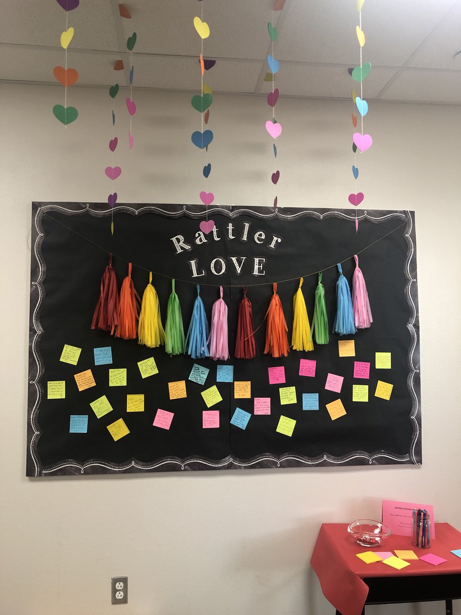 MissAs_Safari's tweet photo. We are spreading โRattler LOVEโ at @RiverRidgeElem โค๏ธ๐งก๐๐๐๐ to show faculty and staff appreciation! Love our school! #lisd1 #lisdengage #lisdinspire #lisdachieve #rattlerpride #rrdgrattlers #spreadthelove https://t.co/fXjtyhuKiX