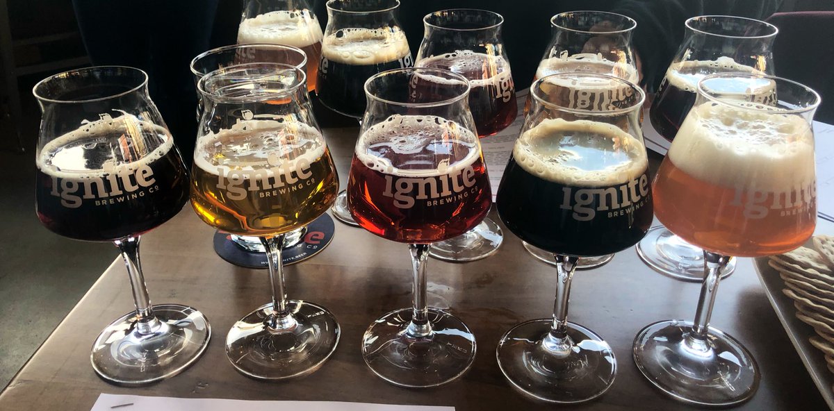 H_Grove's tweet photo. Thanks to @wadsworthbrewco, Ignite Brewing Co. and Magic City Brewing Co. for hosting the third round of the @clevelanddotcom Best Brewery Contest! Up next @GLBC_Cleveland, @PlatformBeers and @bookhousebeer! #9Down #6Left https://t.co/bU1Y8BF2OU