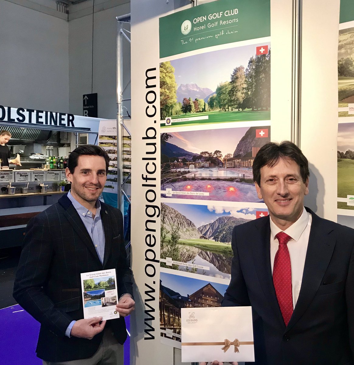 resonance_golf's tweet photo. Our new #Swiss #Premium #Partners @golf_montreux &amp; @LesBainsdeLavey are promoting their amazing destination in our stand at the #HanseGolf in #Hamburg https://t.co/JwGiajb36K
