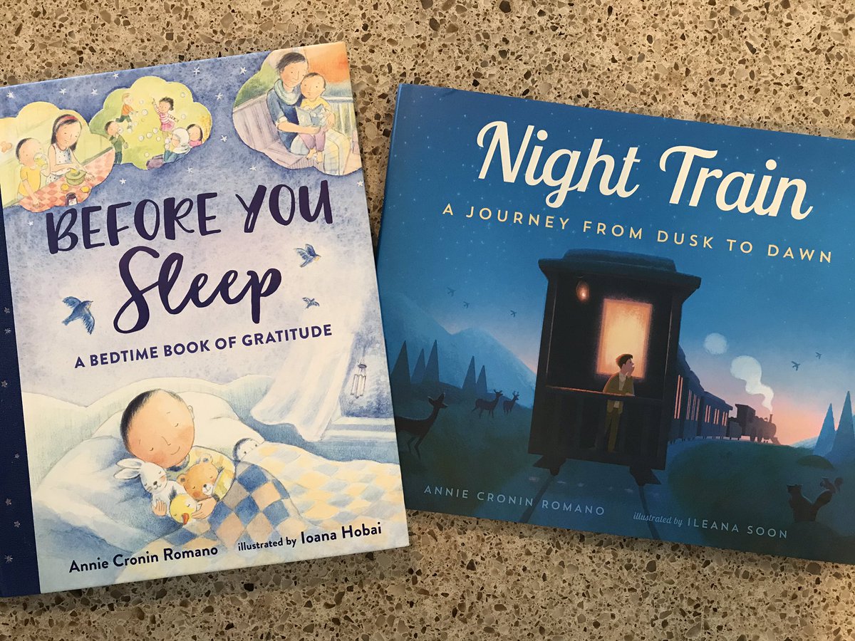 AnnieCRomano's tweet photo. BEFORE YOU SLEEP came out 4 months ago today, and NIGHT TRAIN: A JOURNEY FROM DUSK TO DAWN hits shelves 2 months from today! Still seems unreal! @PageStreetKids @ioanahobai Ileana Soon
#bedtimebooks #PB #gratitudebook #picturebook #kidlit #5senses #trainbook #pagestreetkids https://t.co/Sm1h2EC4Dl