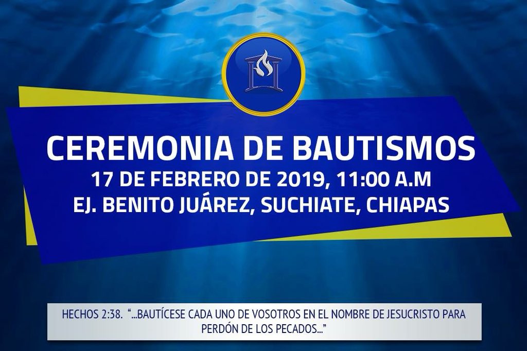 LLDMCosalapa's tweet photo. "Este es el día que hizo Jehová; Nos gozaremos y alegraremos en él".
Le invitamos a usted y a su apreciable familia a la Ceremonia de Bautismos el próximo domingo 17 de febrero a las 11:00 a.m.; ¡Todos son bienvenidos!.

#LLDM #Chiapas #LDMBautismos https://t.co/FQ4Rft4xJq