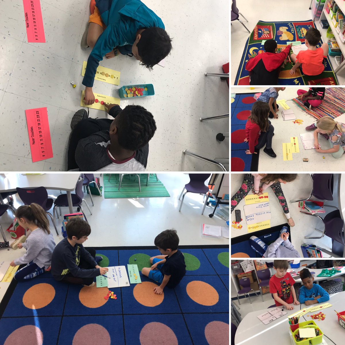 MrsCortinaSLES's tweet image. Practicing our #doubles and #neardoubles during math workshop