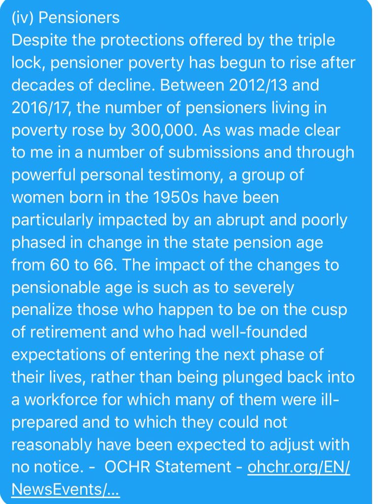 #Petition to demand Govt fully & publicly accept 2018 United Nations @Alston_UNSR preliminary report on UK poverty & act on any UN recommendations or resolutions as a result of full report when produced

#50sWomens particularly impacted by changes to SPA

change.org/p/theresa-may-…