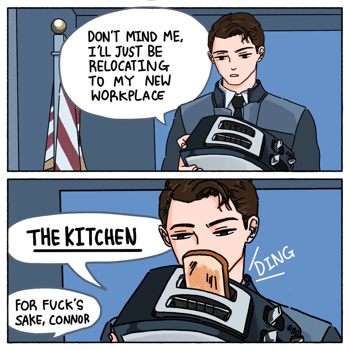 The toaster sent by cyberlife #DetroitBecomeHuman #hankcon