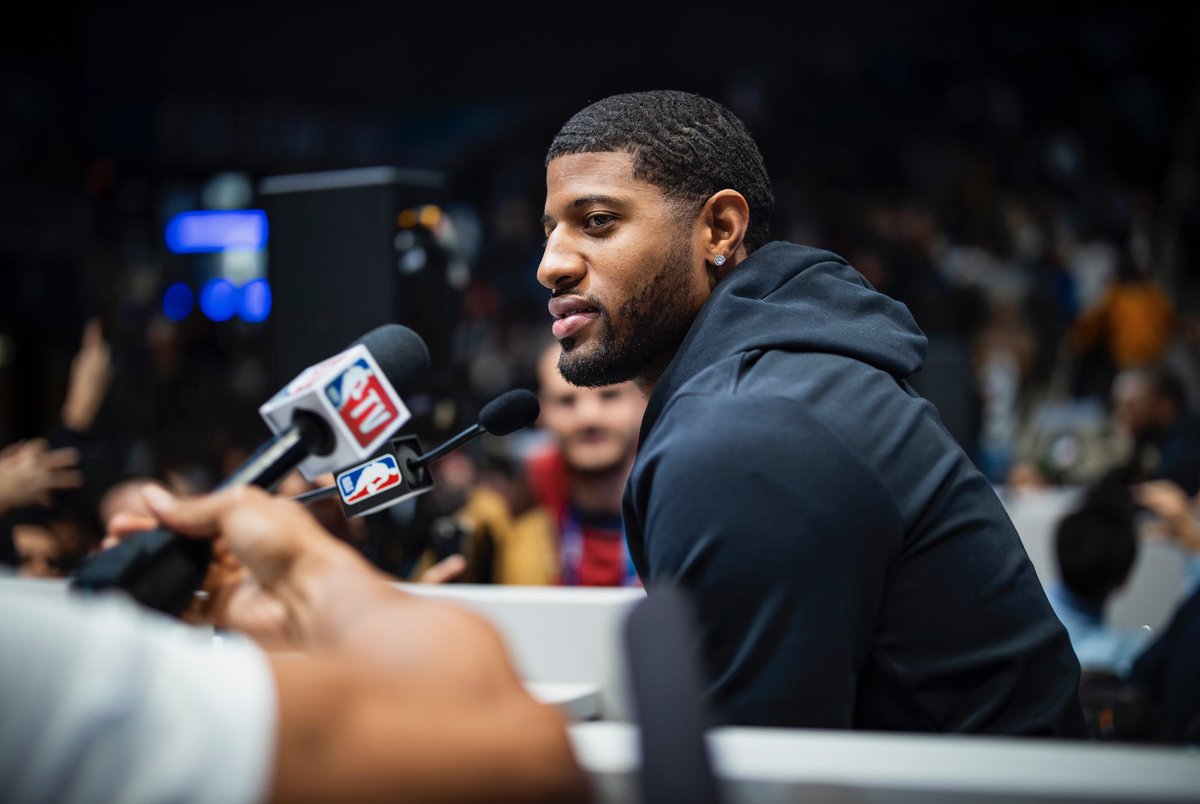 okcthunder's tweet photo. PG says hes ready for an #NBAAllStar Game that’s more than dunks. “I’m all for having a good game. I’m all for playing defense. I’m all for really giving the fans a show.” https://t.co/NCP0SQdBfZ