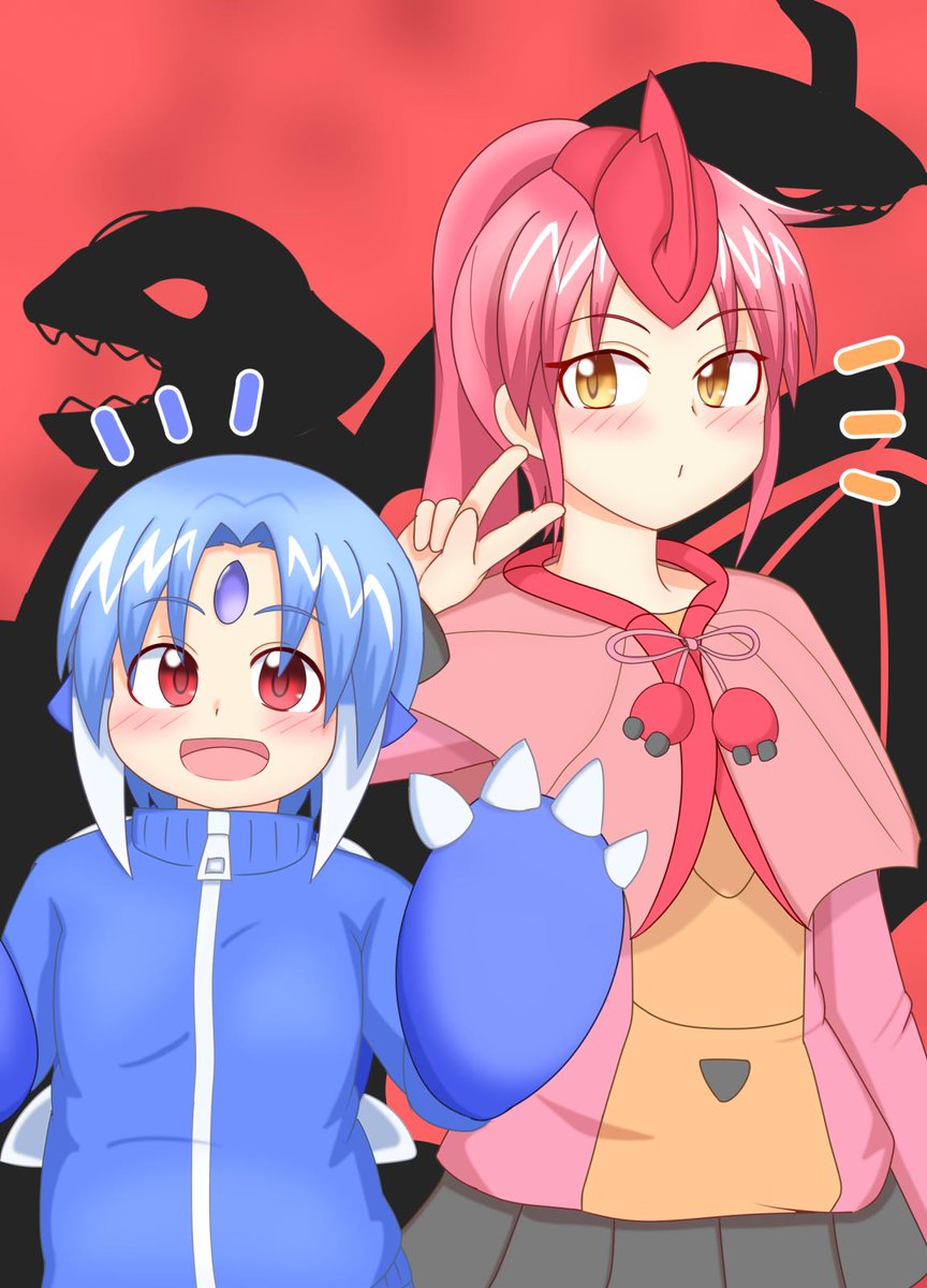 まざとゆう 北川怪獣アパート という作品に出会ってから怪獣擬人化にハマり絵を覚えたりしています 北川のシラリーコダラー 姉弟は自分が考えた見た目が採用されたので特に思い入れがあります 怪獣擬人化 北川怪獣アパート