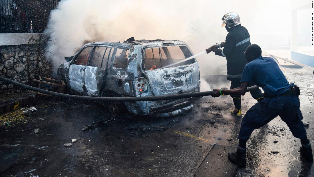A group of nurses trapped in their charity's compound have started a crowdfunding appeal to secure passage out of Haiti, as ongoing street protests sweep through the country https://cnn.it/2SDl8As