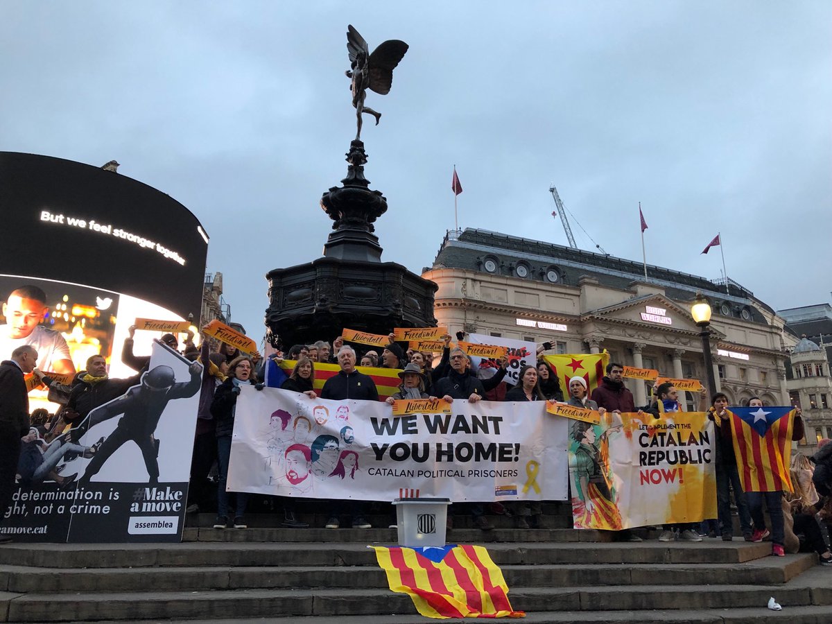 Manifestació a Picadilly Circus, Londres