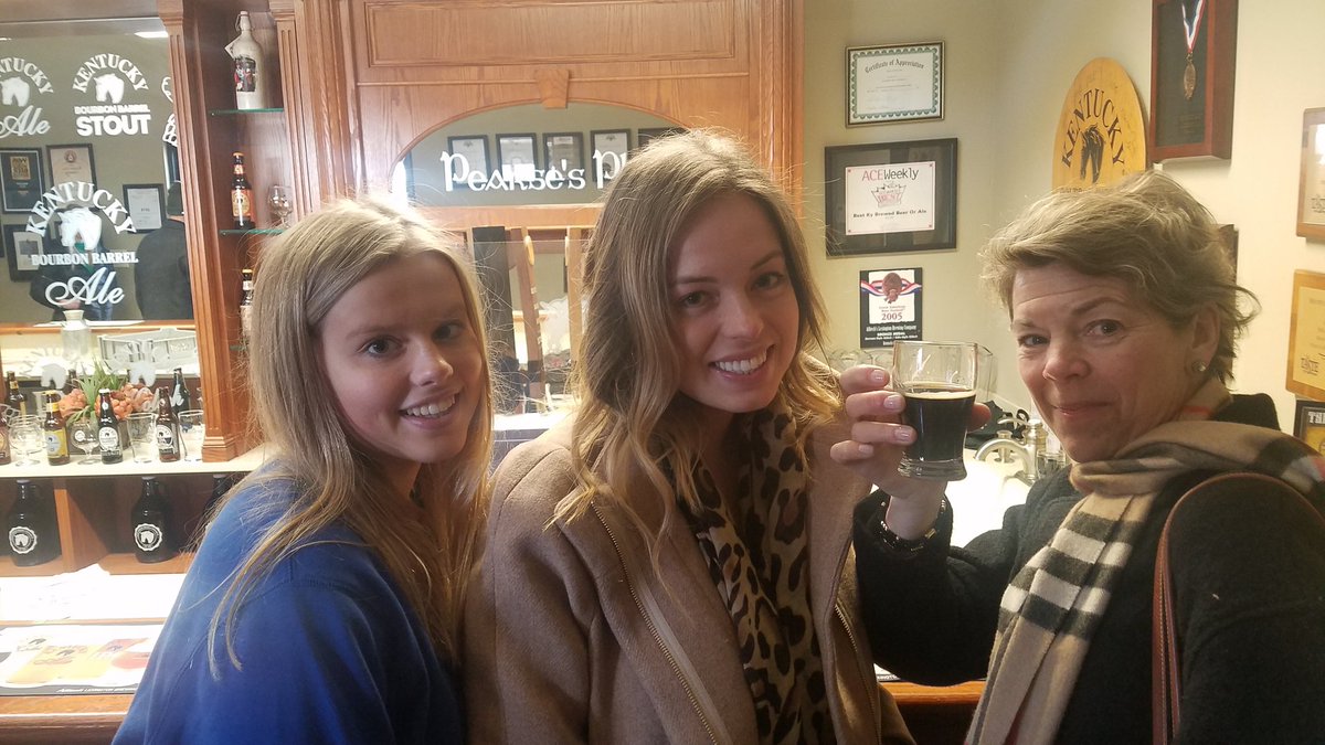 Abell and <a href="/carolineabell/">Caroline</a> @CeliaBell1 pre game at @TownBranch_KY