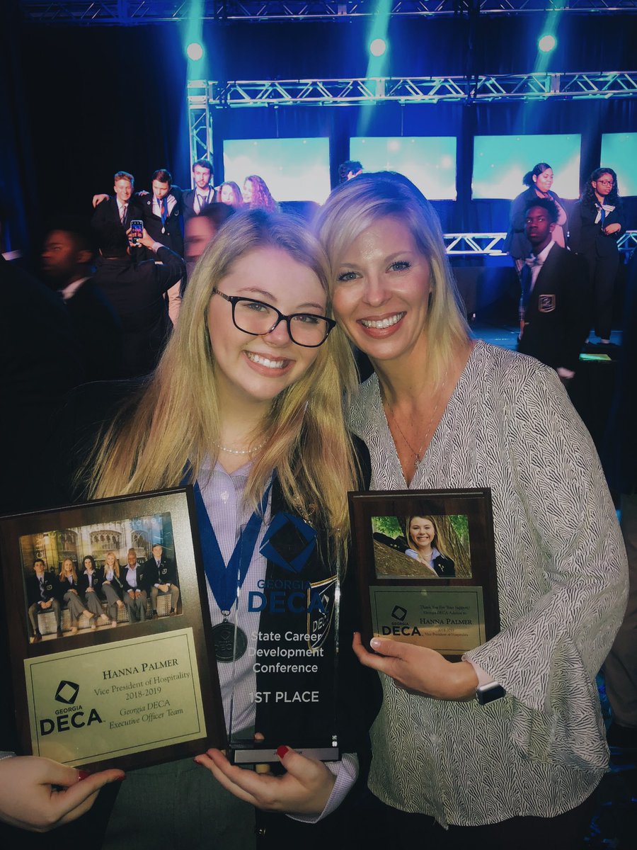 SequoyahDECA's tweet photo. Shout out to Sequoyah DECA member @hannapgadeca for a successful finish as the 2018-19 @Georgia_DECA VP of Hospitality-  the first Georgia DECA State Officer for @CherokeeSchools &amp; @ChiefsSequoyah! Congrats on a job well done! https://t.co/q3BmRXNe4j