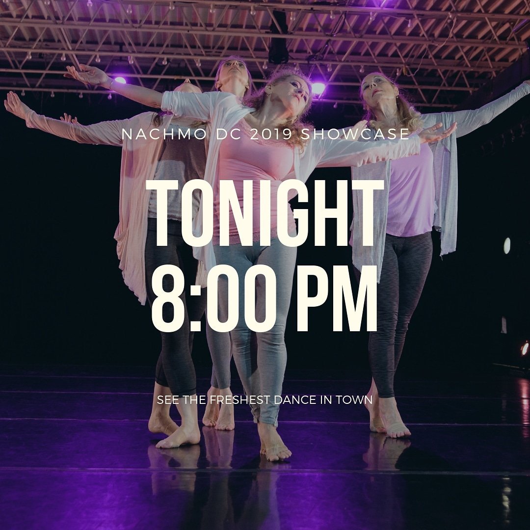 Catch 11 of the 22 freshest dances in town tonight at <a href="/JOMDC/">Joy of Motion Dance Center</a>! 
These brave artists devoted their January to choreographing; come see what they've made! 
(Come tomorrow to see 11 more dances)
tinyurl.com/nachmodc2019

#nachmo #dcdance #dmvdance #dc #dancers #create