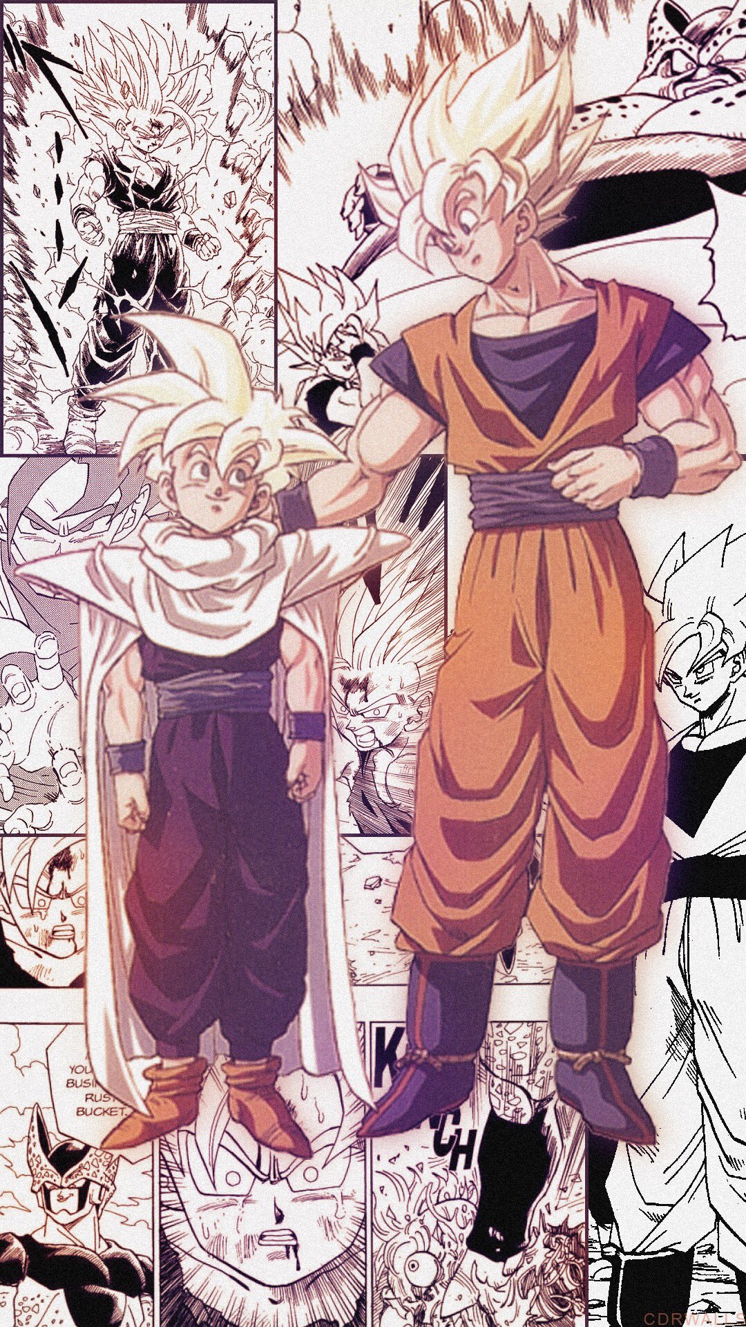 Goku and Gohan Wallpaper by ShadowSlayKing on DeviantArt