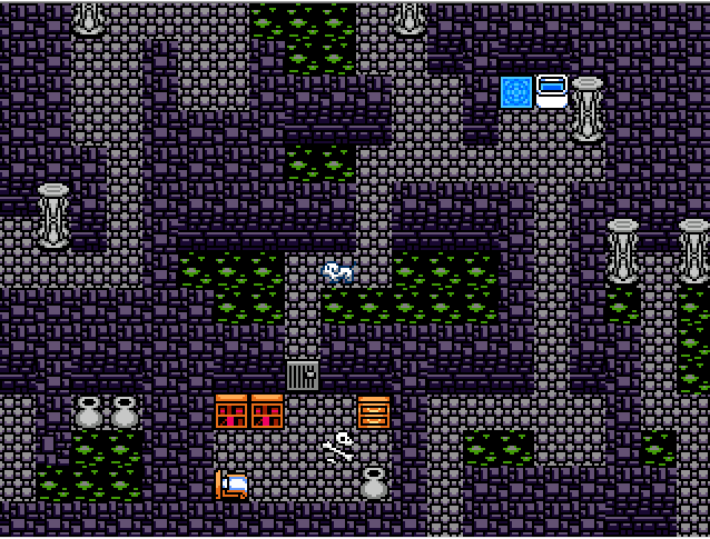 EphiamOricuna's tweet photo. A heroic pupper and his pals explore a gloomy and dangerous dungeon. They happen upon a locked gate. Beyond it is... #rpgmaker #NES #pixelart #customresources @screensaturbot #screenshotsaturday #retro #indie #gamedev #indiedev #doggo #pupper #oldschool #nintendo #ohno https://t.co/64xFexy8Uh