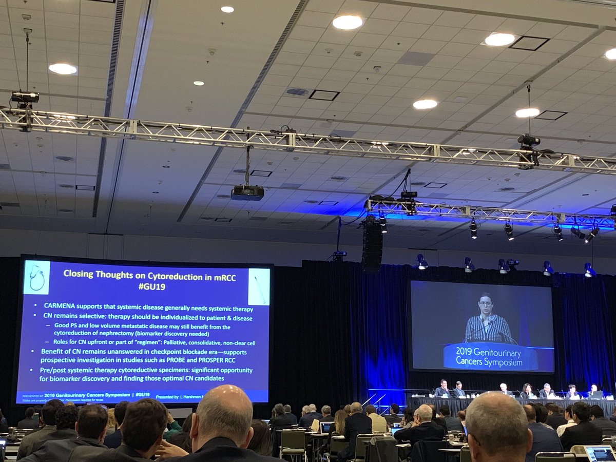 Fantastic talk by ⁦@LaurenCHarshman⁩ on management of mRCC in the post-CARMENA era at #GU19! ⁦@DanaFarber⁩