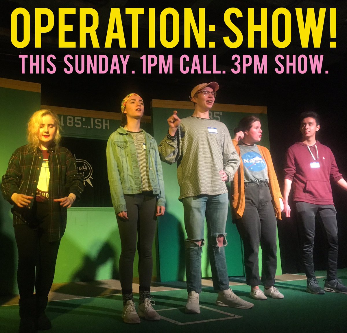 OperationShow's tweet photo. See you this Sunday for another awesome show! 🎬❄️🎟💗🧁🐰⭐️🎤 https://t.co/E2iaQ1vLQD