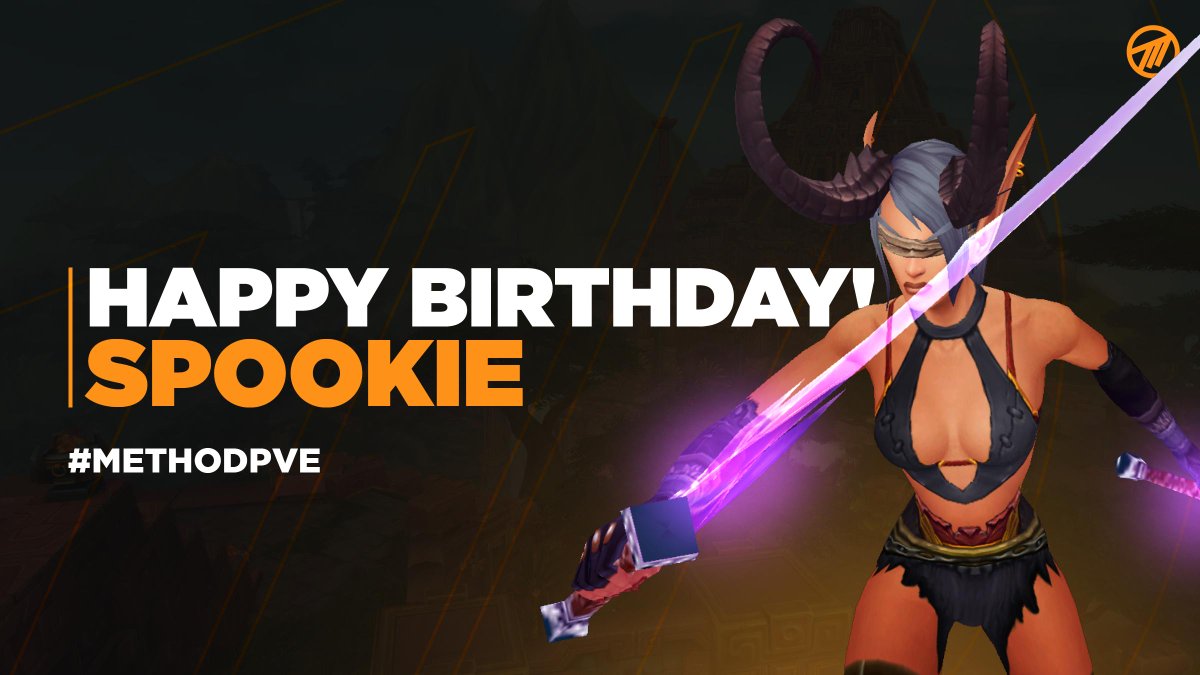 Method's tweet photo. Happiest of birthdays to @SpookieDK of #MethodPVE ! ๐๐๐ https://t.co/trvgRlglOh
