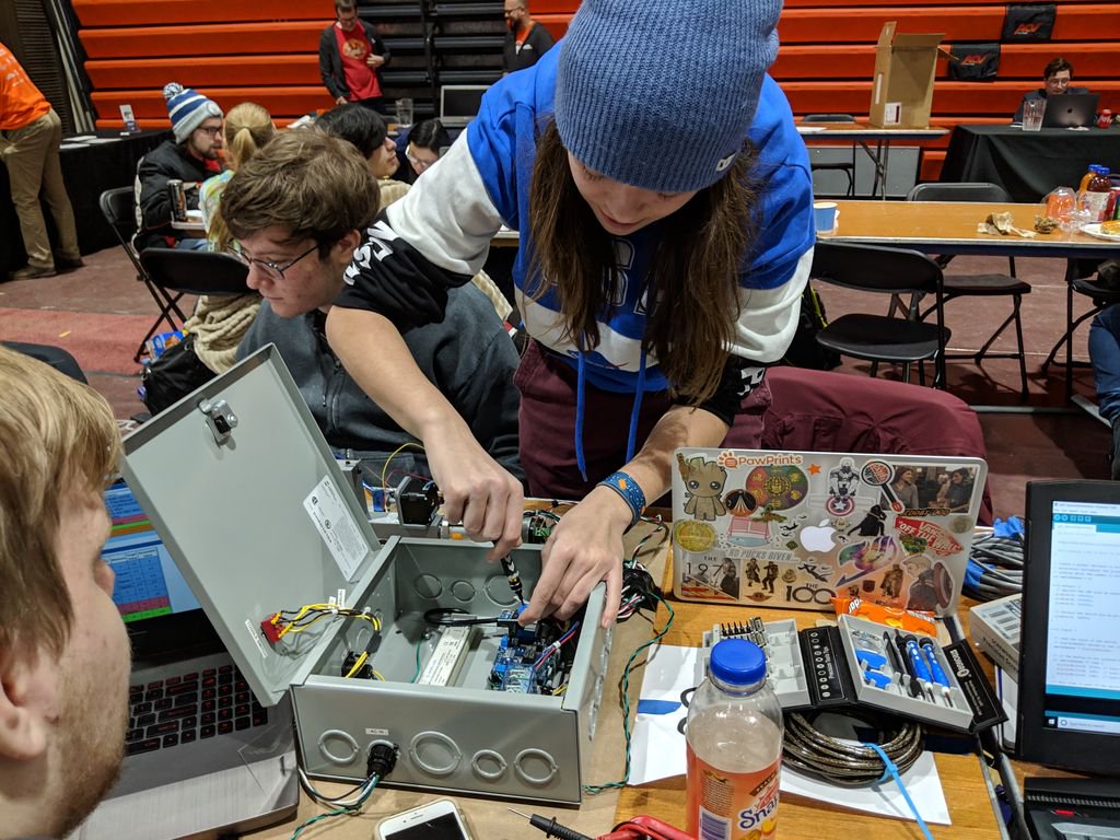 RITSPEX's tweet image. Did you catch SPEX at @brickhackrit V? The #astrodynamics team was working on repairs for the RIT Observatory latch arm. #space #students #astronomy #hackathon