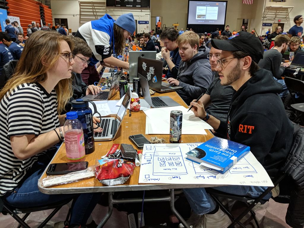 RITSPEX's tweet image. Did you catch SPEX at @brickhackrit V? The #astrodynamics team was working on repairs for the RIT Observatory latch arm. #space #students #astronomy #hackathon