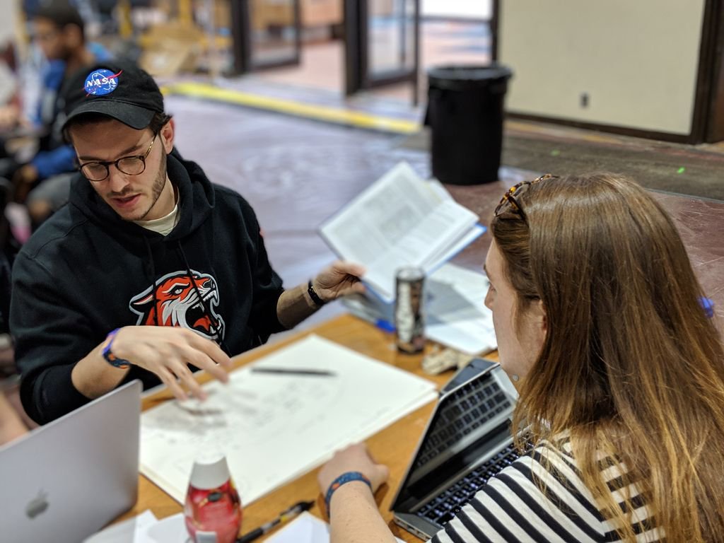 RITSPEX's tweet image. Did you catch SPEX at @brickhackrit V? The #astrodynamics team was working on repairs for the RIT Observatory latch arm. #space #students #astronomy #hackathon