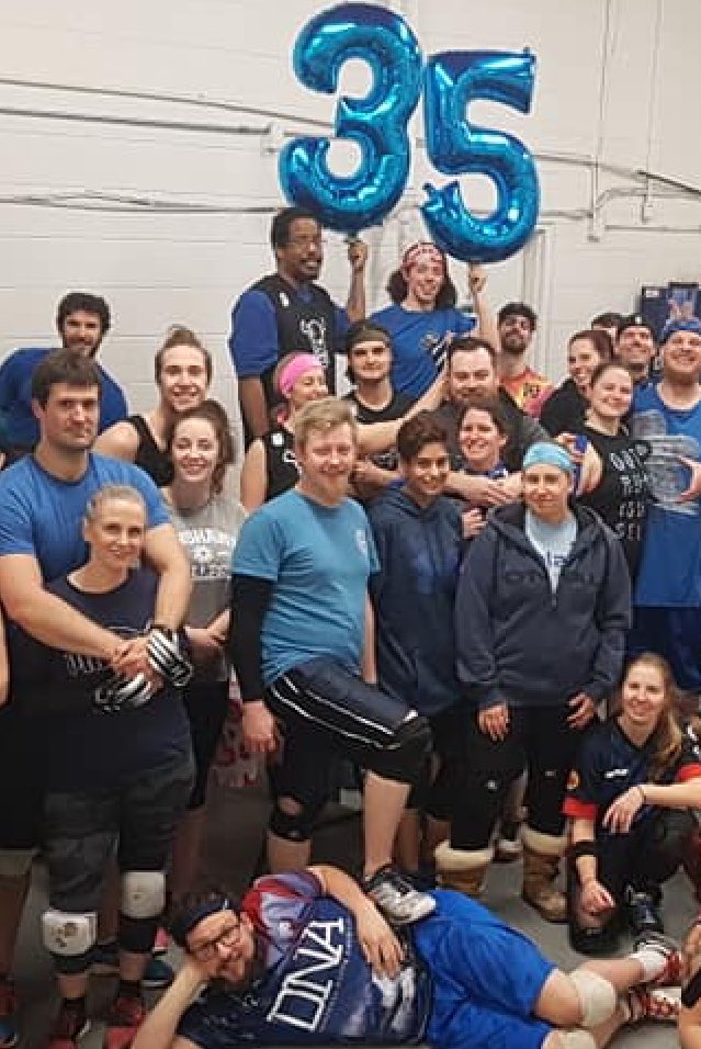 DodgeNiagara's tweet photo. Happy birthday Perry ! Thanks to everyone who came out to our Valentine’s Day tournament 💕💕 #dodgeball https://t.co/pWBI5fGwLj