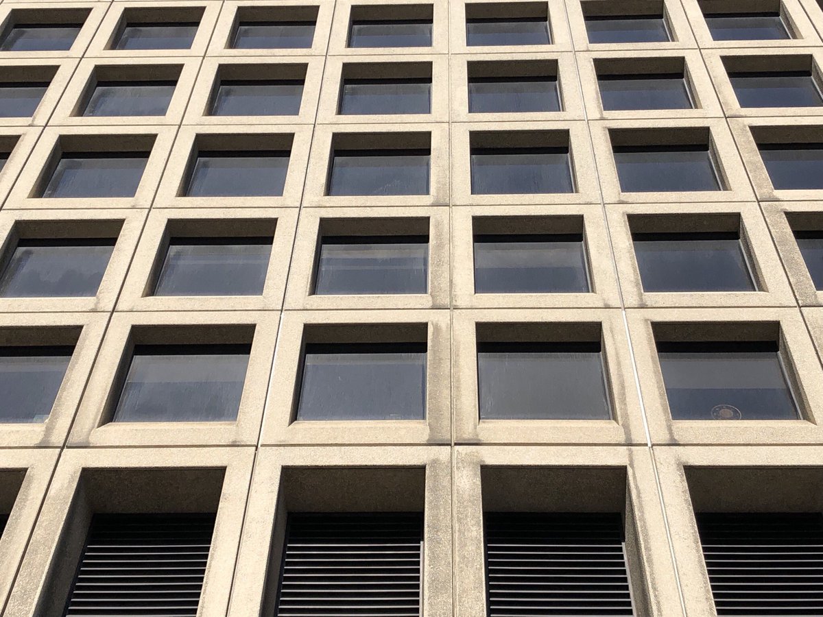 The last building by Brubaker/Brandt is 1973’s Continental Center, a Brutalist tower in the heart of downtown Columbus—my favorite detail on this one are the cantilevered boxes that project out towards the sidewalk at street level.