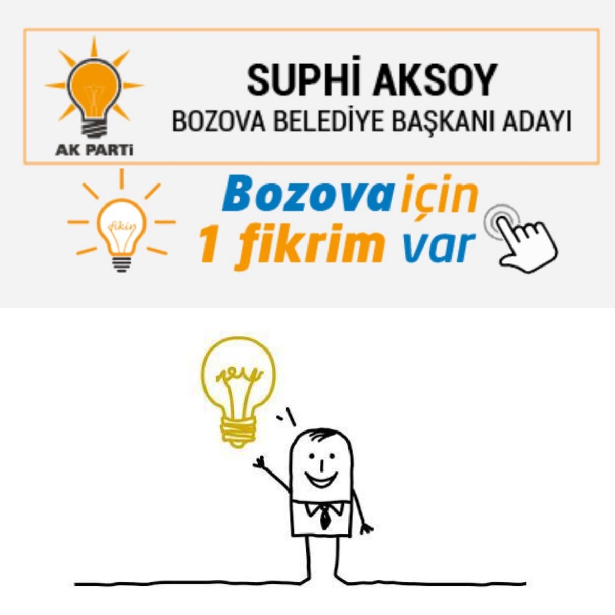 SuphiAksoyB's tweet photo. "BOZOVA İÇİN 1 FİKRİM VAR!"

Siz de proje fikirlerinizi aşağıda bağlantı adresini paylaştığımız formu doldurarak bizimle paylaşabilirsiniz.
El ele #BirlikteBaşaracağız.

Bağlantı Adresi:https://t.co/xlAx2YhQ1C

#BelediyeİşiGönülİşi

@RT_Erdogan @erkankandemir
@byildiz63 https://t.co/f15osgr2nM