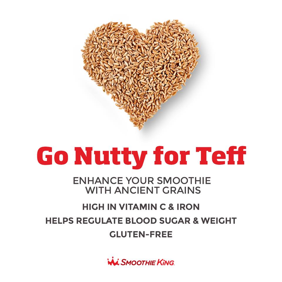 One of our best (and most underrated) smoothie enhancers is the Super Grains! It contains 7 awesome ancient grains, including teff, which helps regulate your blood sugar and your weight. And our super grains are completely gluten free. Throw them in your smoothie today!